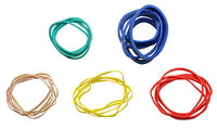 CanDo Hand Exerciser - Additional Latex Free Bands - 25 bands (5 each: tan, yellow, red, green, blue) — for Hand Strength and Dexterity Therapy