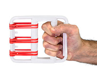 CanDo Latex Free rubber-band hand exerciser, with 5 red bands — for Hand Strength and Dexterity Therapy