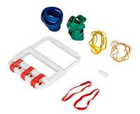 CanDo Latex Free rubber-band hand exerciser, with 25 bands (5 each: tan, yellow, red, green, blue), case of 10 — for Hand Strength and Dexterity Therapy