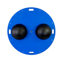 CanDo Balance Board, 16" Diameter Wobble/Rocker Board with 2 Black Balls (X-Hard) — for Balance Training and Fall Prevention