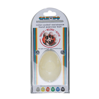 CanDo Gel Squeeze Ball, Large Cylindrical, Tan (XX-Light) — for Hand Strength and Dexterity Therapy