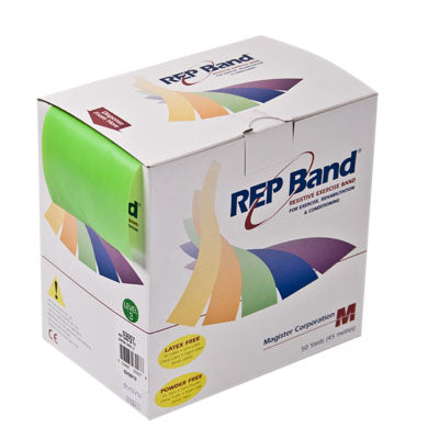 REP Band Twin-Pak - latex-free - 100 yard (2 x 50 yard boxes) - lime, level 3 — for Resistance Training and Rehabilitation