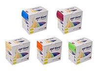 REP Band Twin-Pak - latex-free - 100 yard 5 piece set (2 x 50 yard boxes of each color: peach, orange, lime, blueberry, plum) — for Resistance Training and Rehabilitation