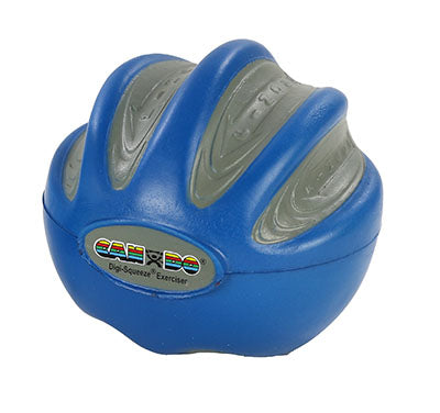 CanDo Digi-Squeeze hand exerciser - Medium - Blue, firm — for Hand Strength and Dexterity Therapy