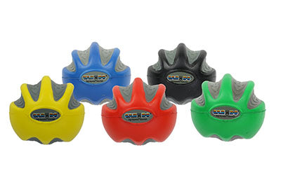 CanDo Digi-Squeeze hand exerciser - Medium - set of 5 pieces (yellow, red, green, blue, black), no rack — for Hand Strength and Dexterity Therapy