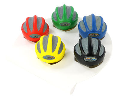CanDo Digi-Squeeze hand exerciser - Large - set of 5 pieces (yellow, red, green, blue, black), with rack — for Hand Strength and Dexterity Therapy