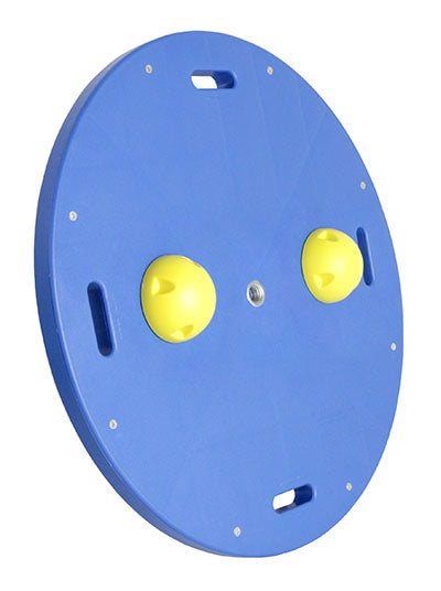 CanDo Balance Board, 16" Diameter Wobble/Rocker Board with 2 Yellow Balls (X-Easy) — for Balance Training and Fall Prevention