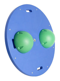 CanDo Balance Board, 16" Diameter Wobble/Rocker Board with 2 Green Balls (Moderate) — for Balance Training and Fall Prevention