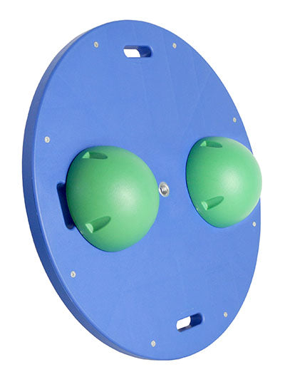 CanDo Balance Board, 16" Diameter Wobble/Rocker Board with 2 Green Balls (Moderate) — for Balance Training and Fall Prevention