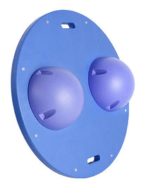 CanDo Balance Board, 16" Diameter Wobble/Rocker Board with 2 Blue Balls (Hard) — for Balance Training and Fall Prevention