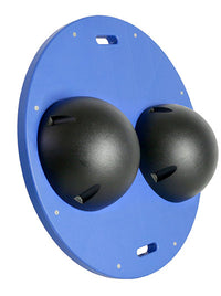 CanDo Balance Board, 16" Diameter Wobble/Rocker Board with 2 Black Balls (X-Hard) — for Balance Training and Fall Prevention