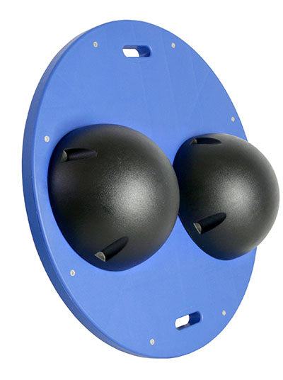 CanDo Balance Board, 16" Diameter Wobble/Rocker Board with 2 Black Balls (X-Hard) — for Balance Training and Fall Prevention