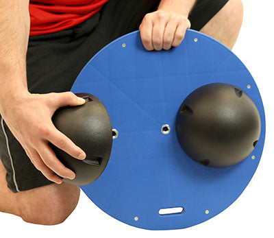 CanDo Balance Board, 16" Diameter Wobble/Rocker Board with 2 Black Balls (X-Hard) — for Balance Training and Fall Prevention