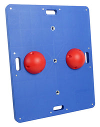 CanDo Balance Board, 16" Diameter Wobble/Rocker Board with 2 Red Balls (Easy) — for Balance Training and Fall Prevention