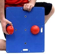 CanDo Balance Board, 16" Diameter Wobble/Rocker Board with 2 Red Balls (Easy) — for Balance Training and Fall Prevention