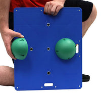 CanDo Balance Board, 16" Diameter Wobble/Rocker Board with 2 Green Balls (Moderate) — for Balance Training and Fall Prevention