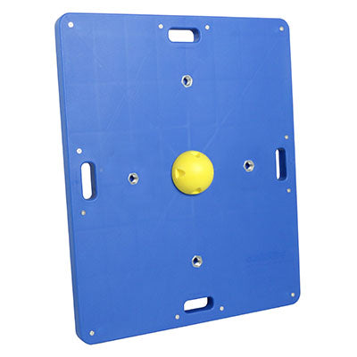 CanDo Balance Board, 15" x 18" Wobble Board with 1 Yellow Ball (X-Easy) — for Balance Training and Fall Prevention