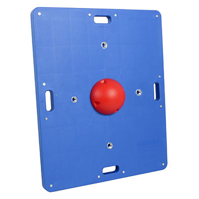 CanDo Balance Board, 15" x 18" Wobble Board with 1 Red Ball (Easy) — for Balance Training and Fall Prevention