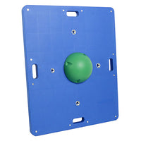 CanDo Balance Board, 15" x 18" Wobble Board with 1 Green Ball (Moderate) — for Balance Training and Fall Prevention