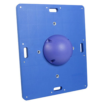 CanDo Balance Board, 14" x 18" Wobble Board with 1 Blue Ball (Hard) — for Balance Training and Fall Prevention