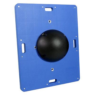 CanDo Balance Board, 15" x 18" Wobble Board with 1 Black Ball (X-Hard) — for Balance Training and Fall Prevention