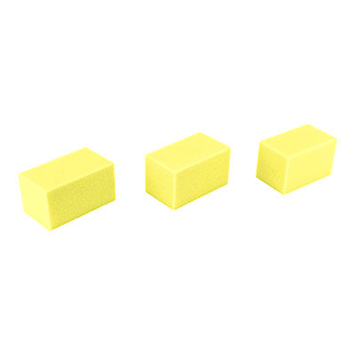 CanDo Hand Therapy Blocks, Yellow (Extra-Soft), Pack of 3, Case of 40 — for Hand Flexion in Clinical and Institutional Care