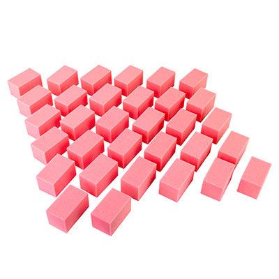 CanDo Hand Therapy Blocks, Pink (Soft), Pack of 32 — for Hand Flexion in Clinical and Institutional Care