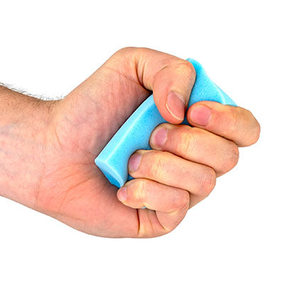 CanDo Hand Therapy Blocks, Blue (Medium), Pack of 32, Case of 5 — for Hand Flexion in Clinical and Institutional Care