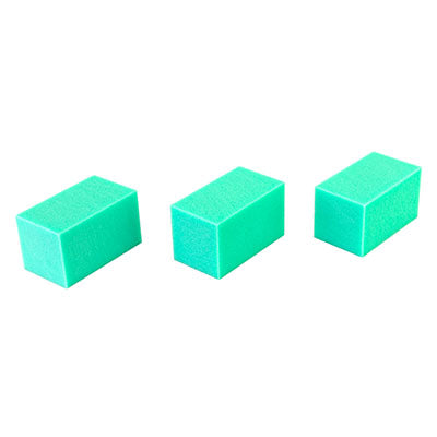 CanDo Hand Therapy Blocks, Green (Firm), Pack of 3, Case of 40 — for Hand Flexion in Clinical and Institutional Care