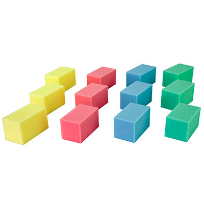 CanDo Hand Therapy Blocks, Assorted (Extra-Soft through Firm), Pack of 12, Case of 10 — for Hand Flexion in Clinical and Institutional Care