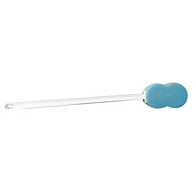 CanDo Long Scrub Sponge, Contoured, Blue — for Safe Bathing and Hygiene