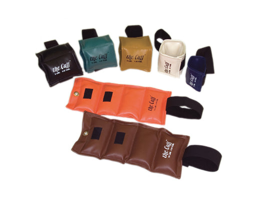 the Cuff Deluxe Ankle and Wrist Weight, 7 Piece Set (1 each: 1, 2, 3, 4, 5, 7.5, 10 lb.) — for Strength Training and Rehabilitation