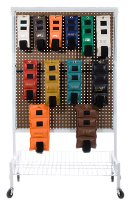 the Cuff Deluxe Ankle and Wrist Weight, 24 Piece Set with Rack (2 each: .25, .5, .75, 1, 1.5, 2, 2.5, 3, 4, 5, 7.5, 10 lb.) — for Strength Training and Rehabilitation