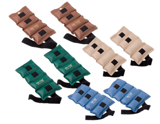 the Cuff Deluxe Ankle and Wrist Weight, 8 Piece Set (2 each: 10, 12.5, 15, 20 lb.) — for Strength Training and Rehabilitation