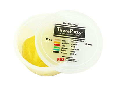 TheraPutty CanDo Sparkle Theraputty Exercise Material - 2 oz - Yellow - X-Soft — for Hand Therapy and Strengthening