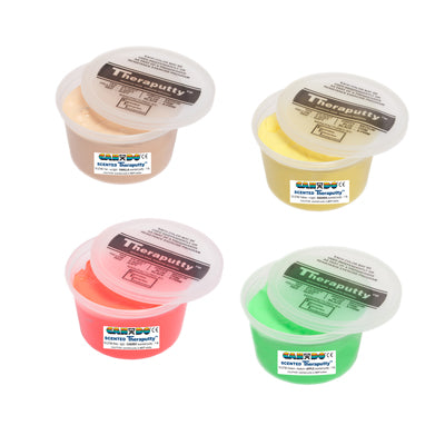 TheraPutty CanDo Scented Theraputty Exercise Material - 1 lb - 4-piece set (tan-green) — for Hand Therapy and Strengthening