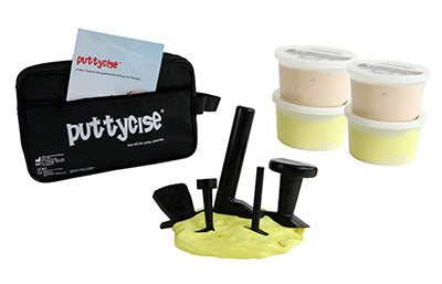 TheraPutty Puttycise 5-piece tool set w/carry bag, manual, 2 x 1 lb yellow and 2 x 1 lb tan putty — for Hand Therapy and Strengthening