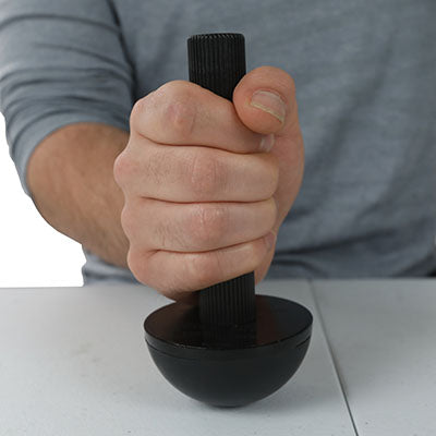 CanDo Wrist/Forearm Exerciser, X-Small, Black, Handle and Ball — for Range-of-Motion in Clinical and Institutional Care