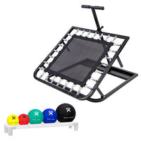 CanDo Square Ball Rebounder, Plastic Rack, 5-Piece Set (1 ea: 2, 4, 7, 11, 15 lb.) — for Strength Training and Rehabilitation
