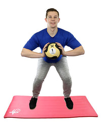 CanDo Firm Medicine Ball, 8" Diameter, Tan, 1 lbs. — for Strength Training and Rehabilitation
