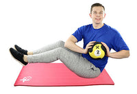 CanDo Firm Medicine Ball, 8" Diameter, Tan, 1 lbs. — for Strength Training and Rehabilitation