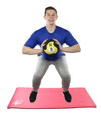 CanDo Firm Medicine Ball, 8" Diameter, Tan, 1 lbs. — for Strength Training and Rehabilitation