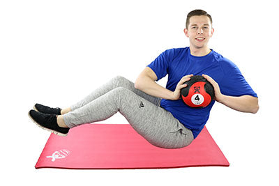CanDo Firm Medicine Ball, 5-piece set (1 ea: 2, 4, 7, 11, 15 lbs.) — for Strength Training and Rehabilitation