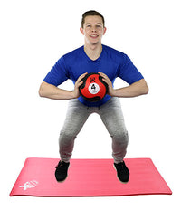 CanDo Firm Medicine Ball, 8" Diameter, Tan, 1 lbs. — for Strength Training and Rehabilitation