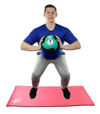 CanDo Firm Medicine Ball, 8" Diameter, Tan, 1 lbs. — for Strength Training and Rehabilitation