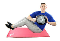 CanDo Firm Medicine Ball, 8" Diameter, Tan, 1 lbs. — for Strength Training and Rehabilitation