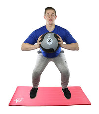 CanDo Firm Medicine Ball, 8" Diameter, Tan, 1 lbs. — for Strength Training and Rehabilitation