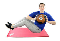CanDo Firm Medicine Ball, 8" Diameter, Tan, 1 lbs. — for Strength Training and Rehabilitation