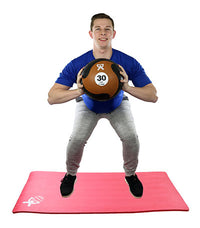 CanDo Firm Medicine Ball, 8" Diameter, Tan, 1 lbs. — for Strength Training and Rehabilitation