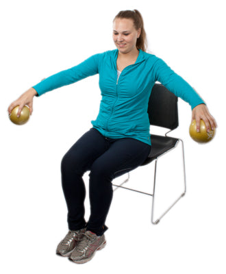 CanDo WaTE Ball - Hand-held Size - Yellow - 5" Diameter - 2.2 lb — for Strength Training and Rehabilitation